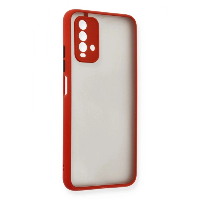 Durukar®   Redmi 9T Kılıf Montreal Silikon Kapak - Kırmızı