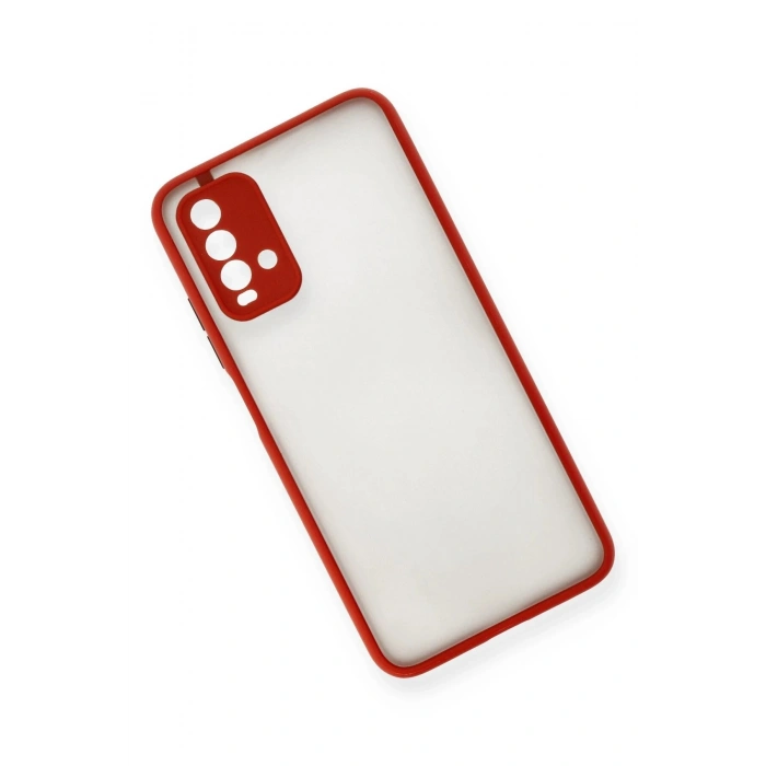 Durukar®   Redmi 9T Kılıf Montreal Silikon Kapak - Kırmızı