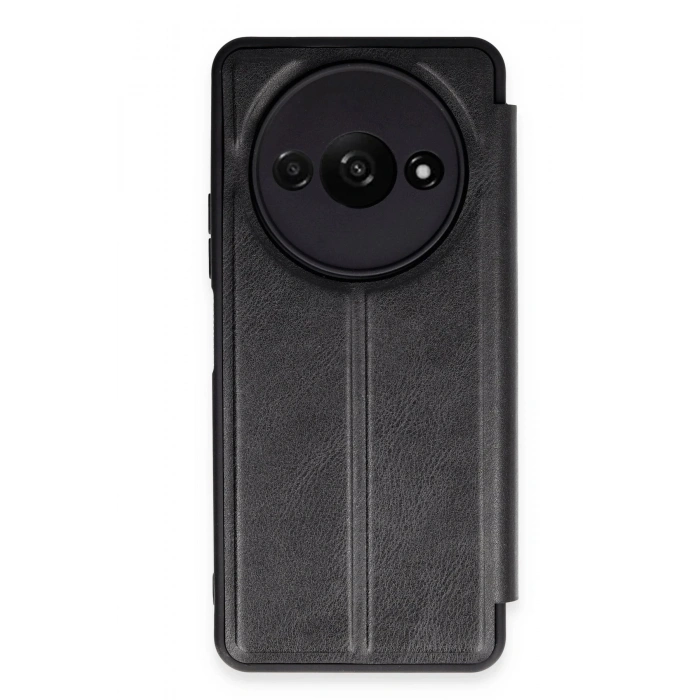 Durukar®   Redmi A3 4G Kılıf Flip Cover - Siyah