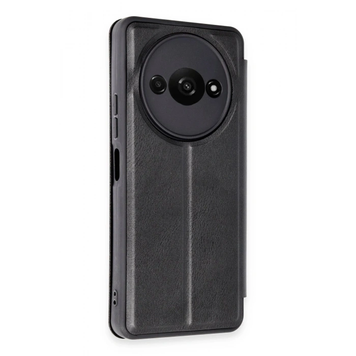 Durukar®   Redmi A3 4G Kılıf Flip Cover - Siyah