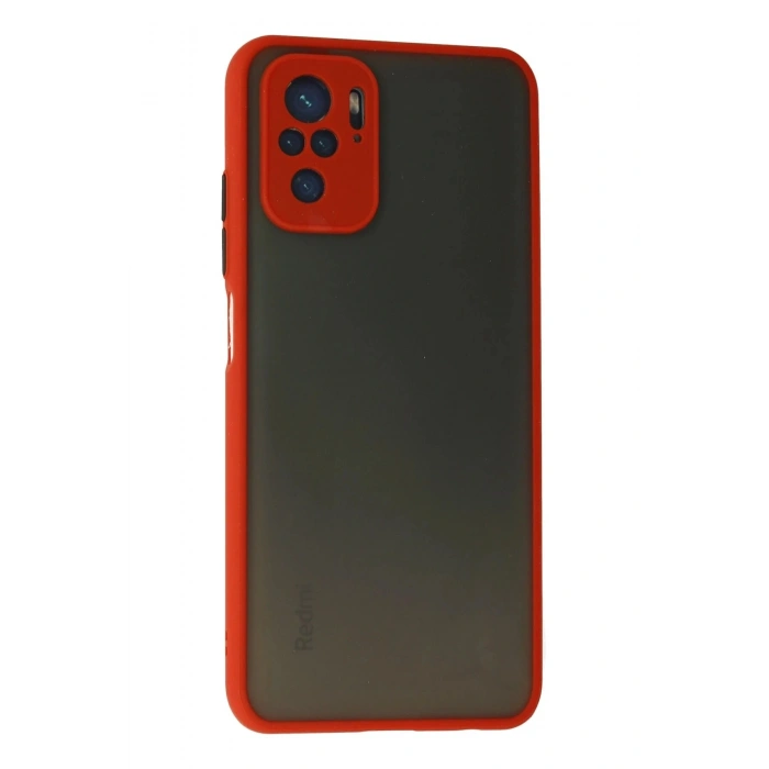 Durukar®   Redmi Note 10 Kılıf Montreal Silikon Kapak - Kırmızı