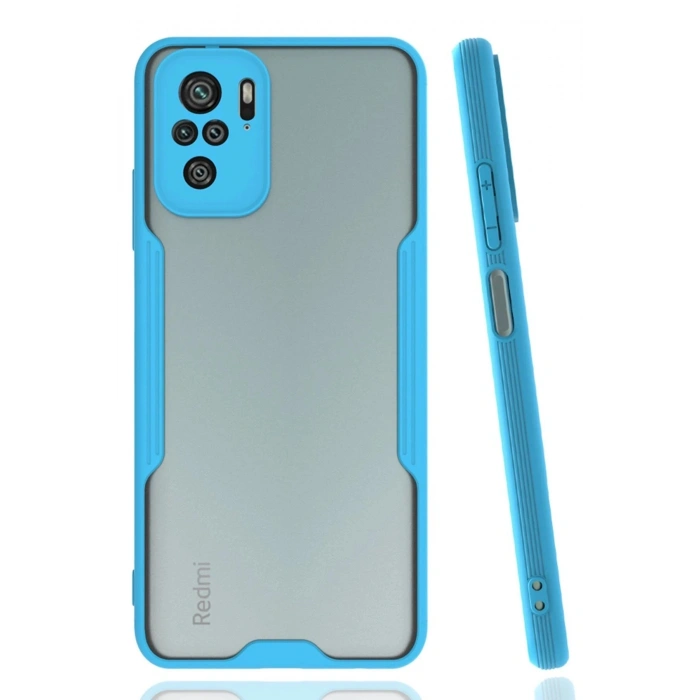 Durukar®   Redmi Note 10 Kılıf Platin Silikon - Mavi