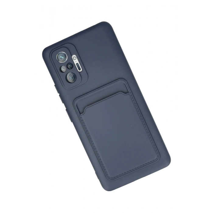 Durukar®   Redmi Note 10 Pro Kılıf Kelvin Kartvizitli Silikon - Lacivert