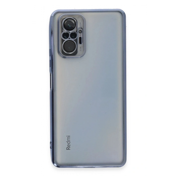 Durukar®   Redmi Note 10 Pro Kılıf  Lensli Silikon - Açık Mavi