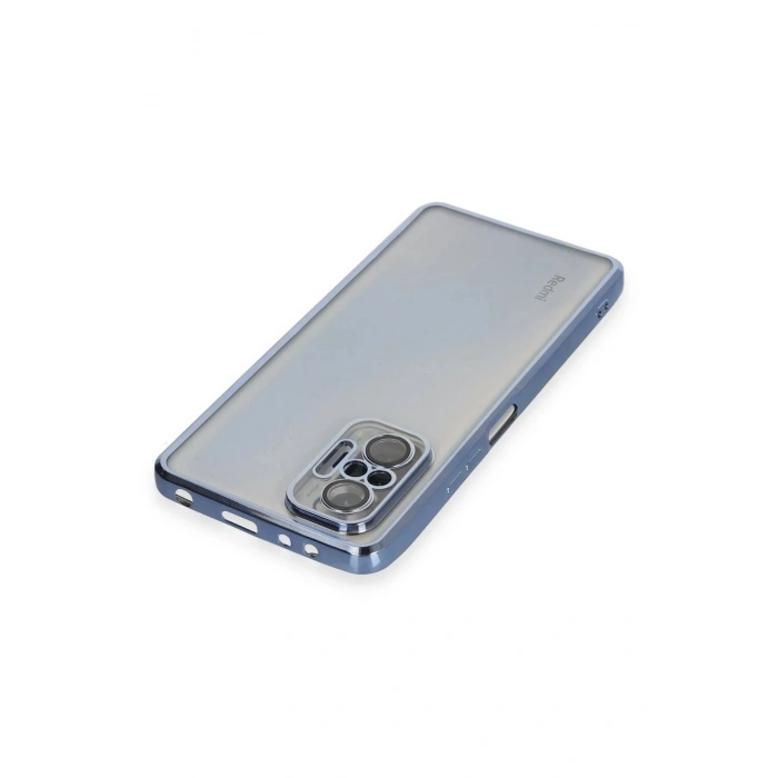 Durukar®   Redmi Note 10 Pro Kılıf  Lensli Silikon - Açık Mavi