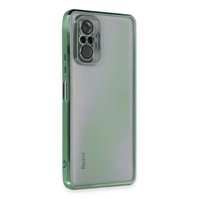 Durukar®   Redmi Note 10 Pro Kılıf  Lensli Silikon - Yeşil