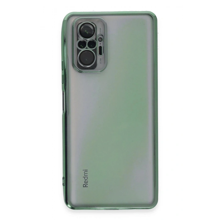Durukar®   Redmi Note 10 Pro Kılıf  Lensli Silikon - Yeşil