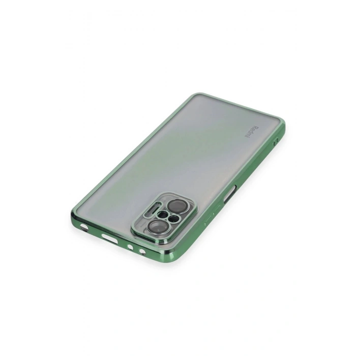 Durukar®   Redmi Note 10 Pro Kılıf  Lensli Silikon - Yeşil