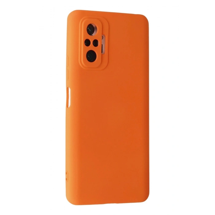 Durukar®   Redmi Note 10 Pro Kılıf Nano içi Kadife Silikon - Turuncu