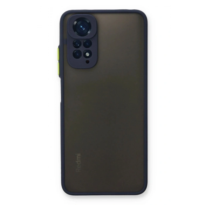 Durukar®   Redmi Note 11 Kılıf Montreal Silikon Kapak - Lacivert