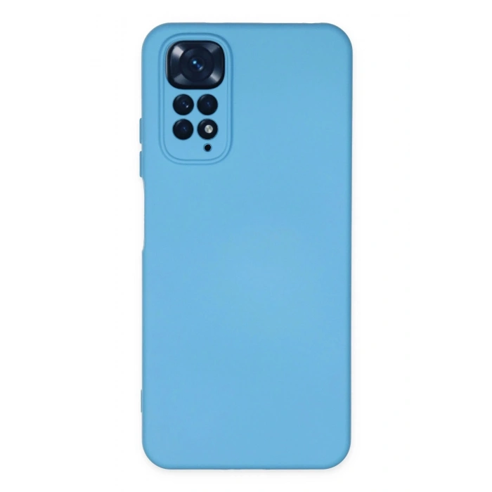 Durukar®   Redmi Note 11 Kılıf Nano içi Kadife Silikon - Mavi