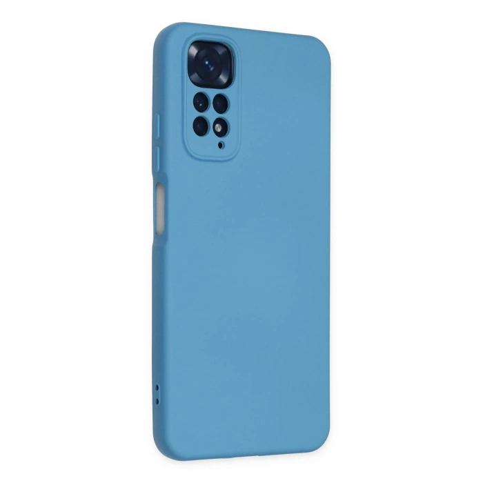 Durukar®   Redmi Note 11 Kılıf Nano içi Kadife Silikon - Mavi