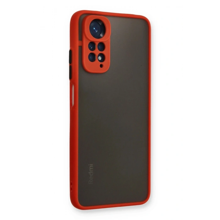 Durukar®   Redmi Note 11 Pro Kılıf Montreal Silikon Kapak - Kırmızı