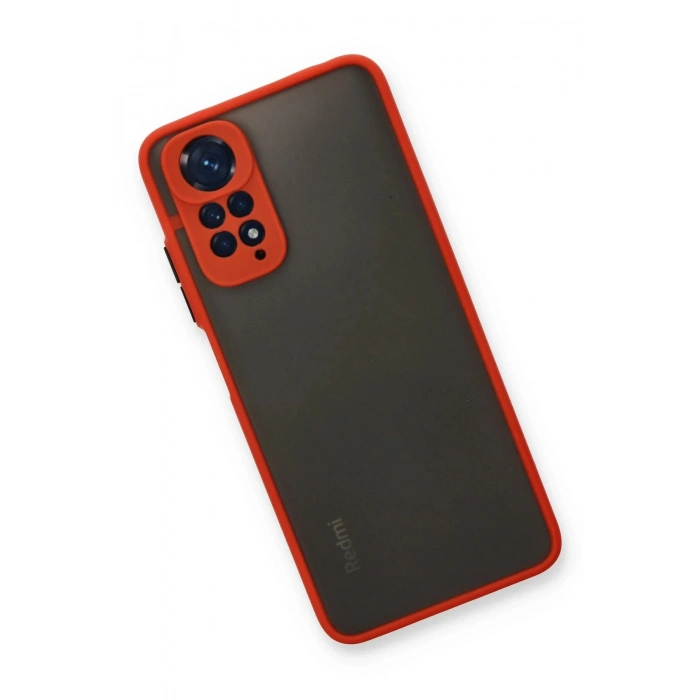 Durukar®   Redmi Note 11 Pro Kılıf Montreal Silikon Kapak - Kırmızı