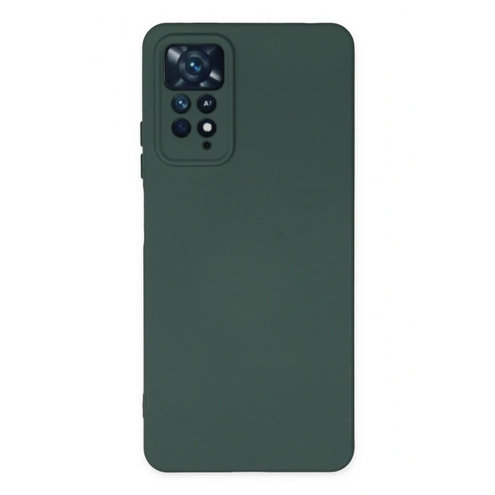 Durukar®   Redmi Note 11 Pro Kılıf Nano içi Kadife Silikon - Koyu Yeşil