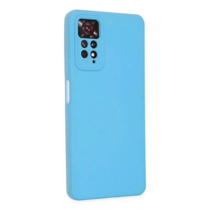 Durukar®   Redmi Note 11 Pro Kılıf Nano içi Kadife Silikon - Mavi