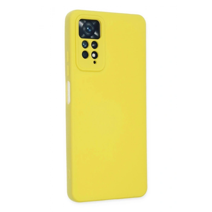 Durukar®   Redmi Note 11 Pro Kılıf Nano içi Kadife Silikon - Sarı
