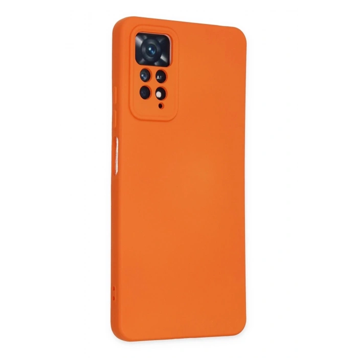 Durukar®   Redmi Note 11 Pro Kılıf Nano içi Kadife Silikon - Turuncu