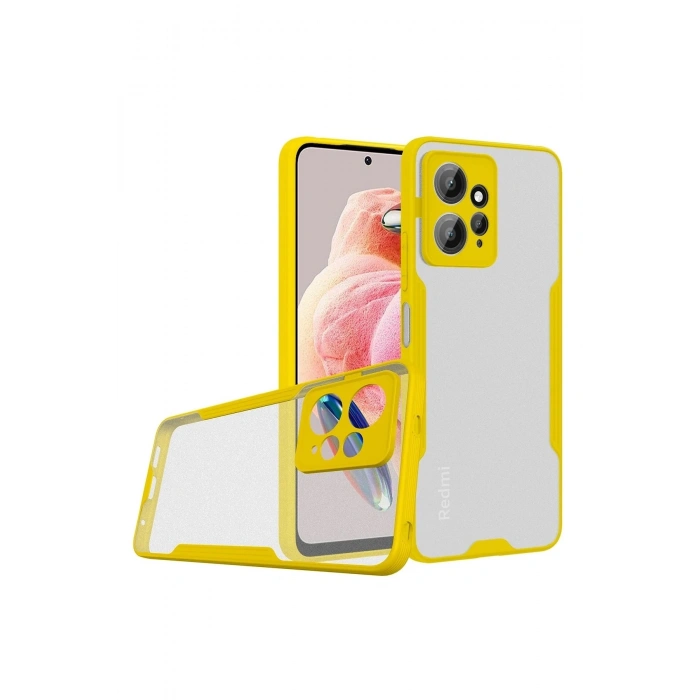 Durukar®   Redmi Note 12 4G Kılıf Platin Silikon - Sarı