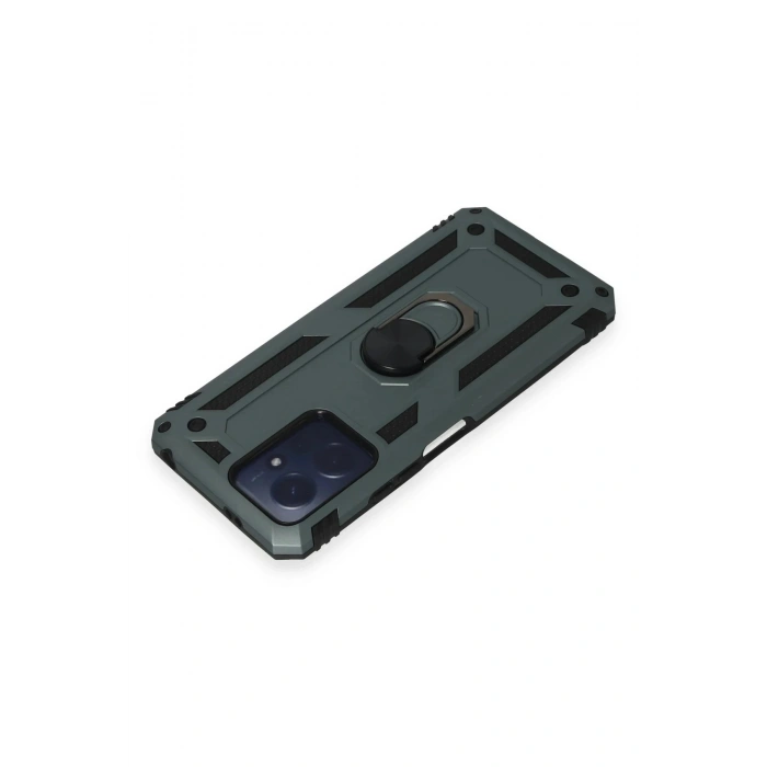 Durukar®   Redmi Note 12 4G Kılıf Sofya Yüzüklü Silikon Kapak - Yeşil