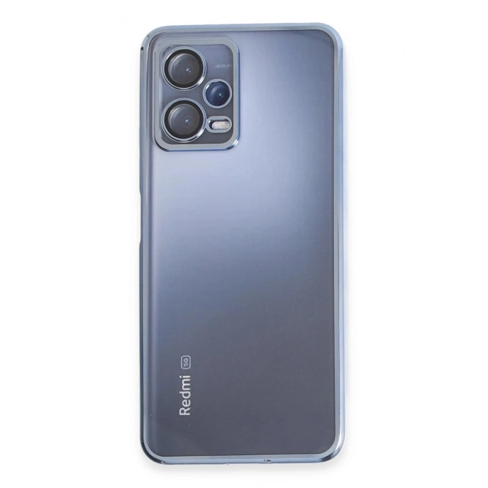 Durukar®   Redmi Note 12 5G Kılıf  Lensli Silikon - Açık Mavi
