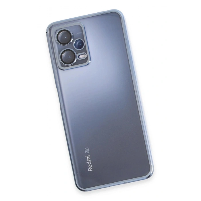 Durukar®   Redmi Note 12 5G Kılıf  Lensli Silikon - Açık Mavi