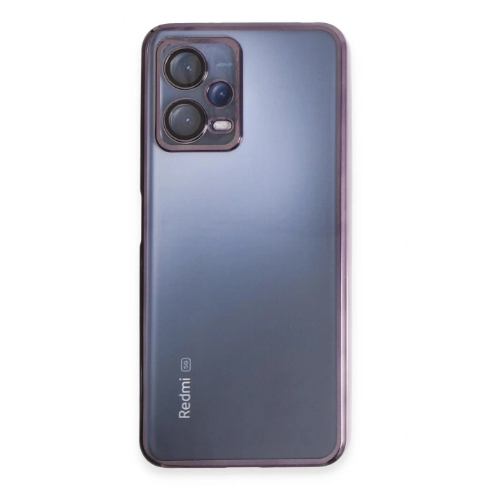 Durukar®   Redmi Note 12 5G Kılıf  Lensli Silikon - Mor