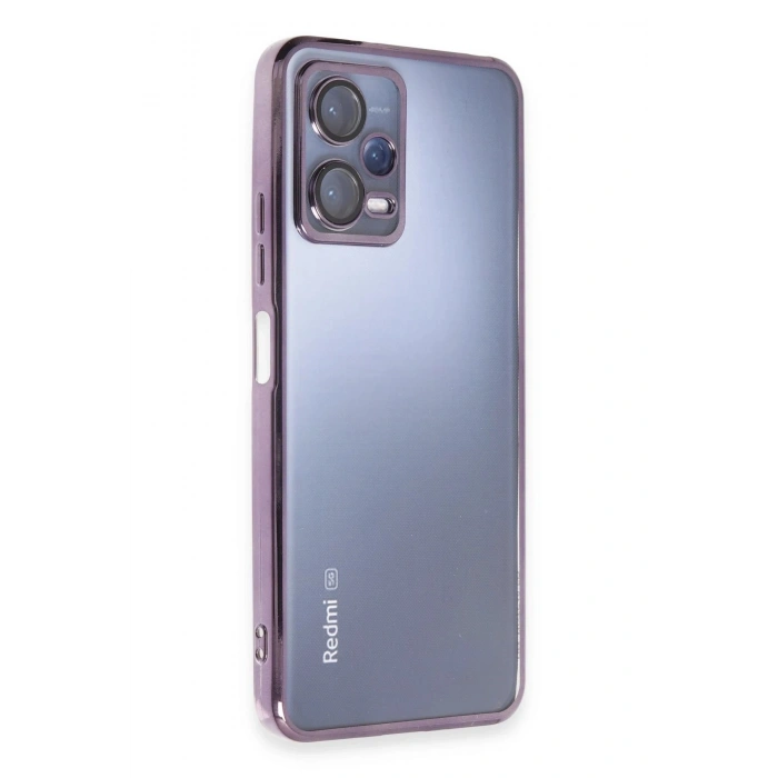 Durukar®   Redmi Note 12 5G Kılıf  Lensli Silikon - Mor