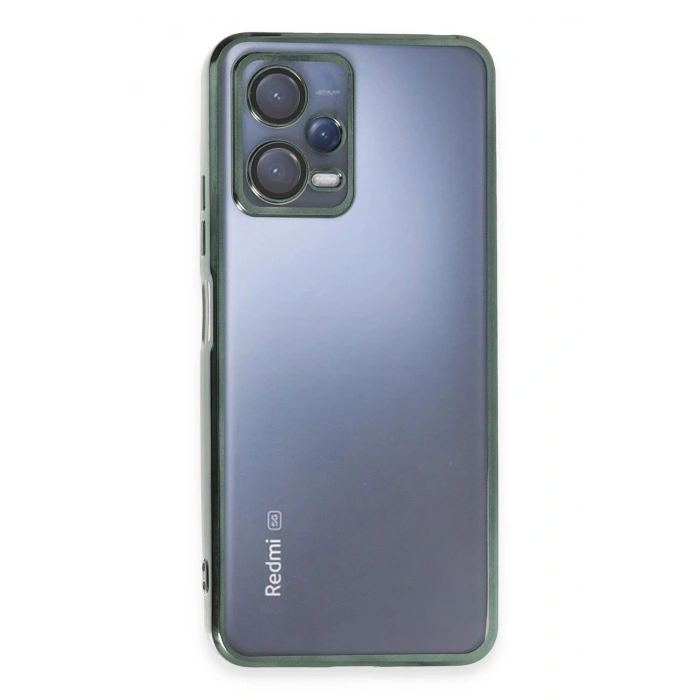Durukar®   Redmi Note 12 5G Kılıf  Lensli Silikon - Yeşil