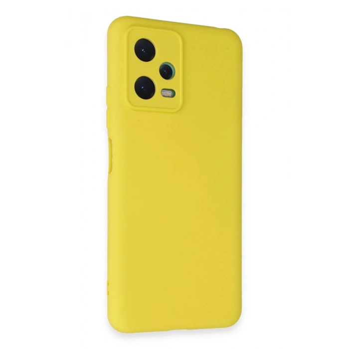Durukar®   Redmi Note 12 5G Kılıf Nano içi Kadife Silikon - Sarı