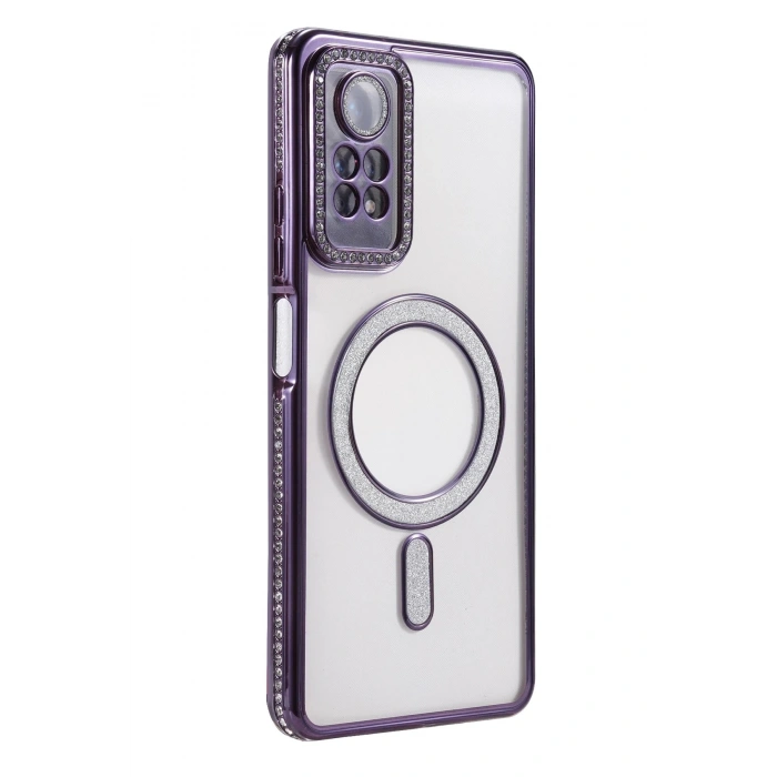 Durukar®   Redmi Note 12 Pro 4G Joke Simli Magneticsafe Kılıf - Derin Mor