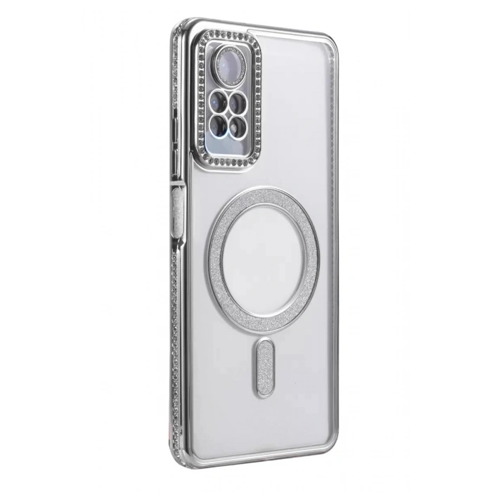 Durukar®   Redmi Note 12 Pro 4G Joke Simli Magneticsafe Kılıf - Gümüş