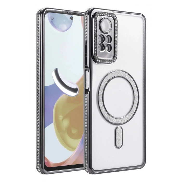 Durukar®   Redmi Note 12 Pro 4G Joke Simli Magneticsafe Kılıf - Siyah