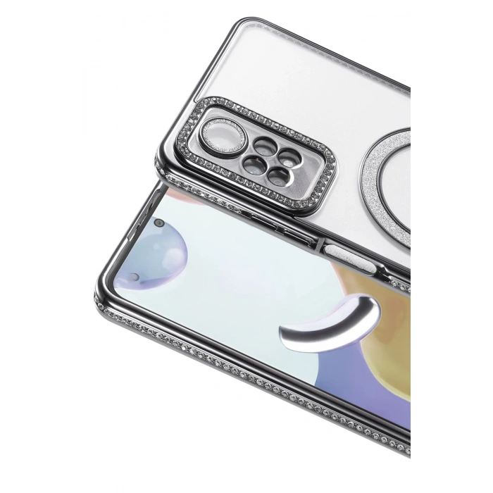 Durukar®   Redmi Note 12 Pro 4G Joke Simli Magneticsafe Kılıf - Siyah