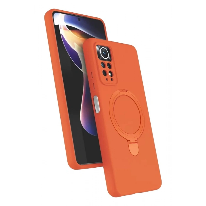 Durukar®   Redmi Note 12 Pro 4G Regal Magsafe Standlı Kapak - Turuncu