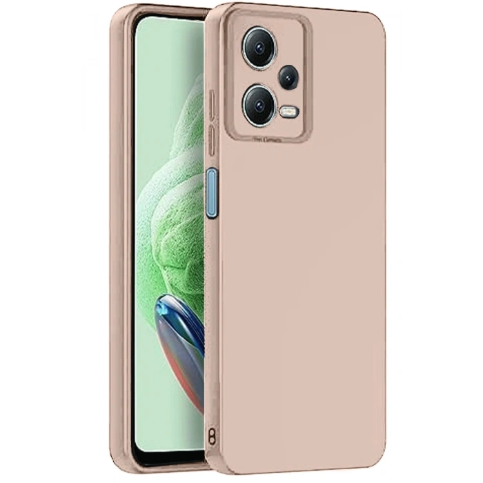 Durukar®   Redmi Note 12 Pro 5G Kılıf Nano içi Kadife Silikon - Pudra