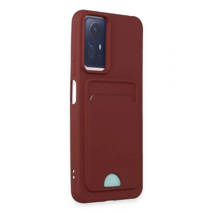 Durukar®   Redmi Note 12S Kılıf Kelvin Kartvizitli Silikon - Bordo