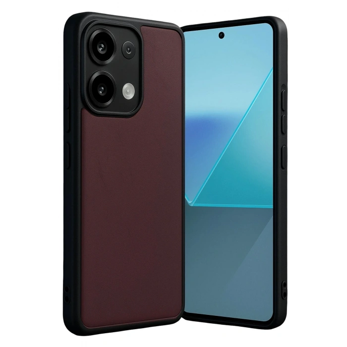 Durukar®   Redmi Note 13 4G Kılıf Aras Deri Kapak - Bordo