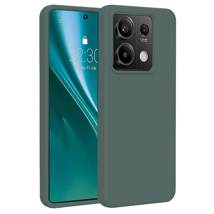 Durukar®   Redmi Note 13 4G Kılıf First Silikon - Koyu Yeşil