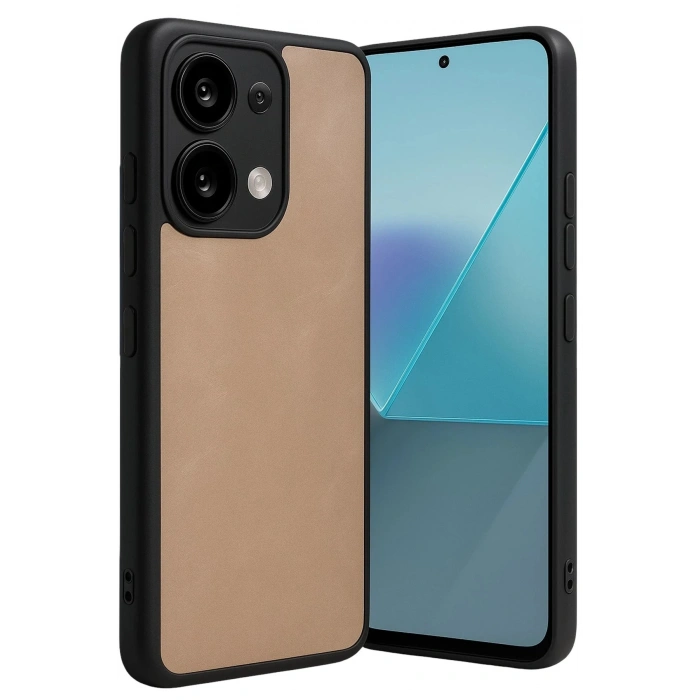 Durukar®   Redmi Note 13 Pro 4G Kılıf Aras Deri Kapak - Pudra