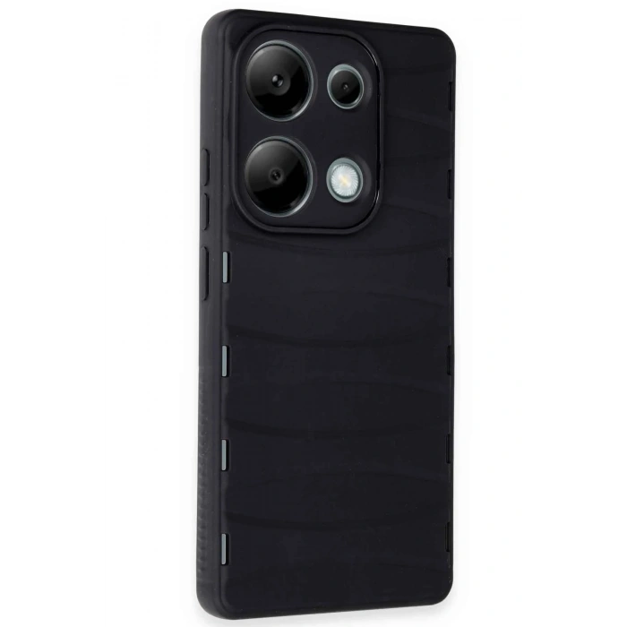 Durukar®   Redmi Note 13 Pro 4G Kılıf Bibercas Silikon Kapak - Siyah
