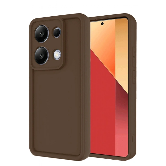 Durukar®   Redmi Note 13 Pro 4G Kılıf Viera Silikon - Kahverengi