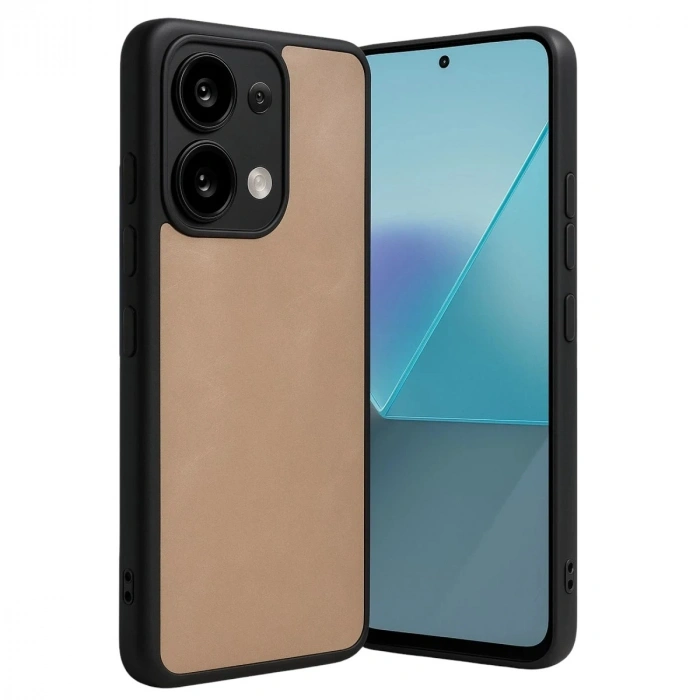 Durukar®   Redmi Note 13 Pro 5G Kılıf Aras Deri Kapak - Pudra