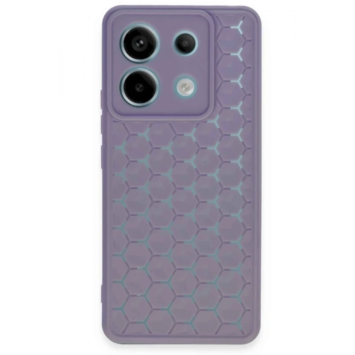Durukar®   Redmi Note 13 Pro 5G Kılıf Petek Silikon Kapak - Lila