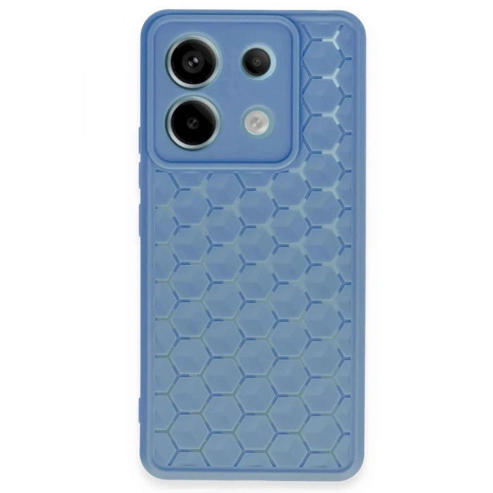 Durukar®   Redmi Note 13 Pro 5G Kılıf Petek Silikon Kapak - Mavi