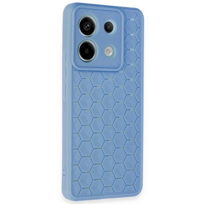 Durukar®   Redmi Note 13 Pro 5G Kılıf Petek Silikon Kapak - Mavi