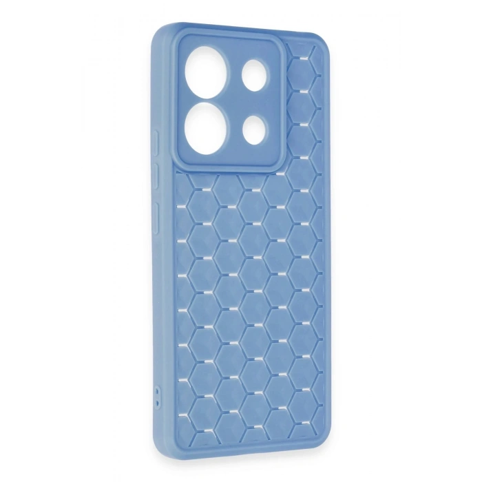 Durukar®   Redmi Note 13 Pro 5G Kılıf Petek Silikon Kapak - Mavi