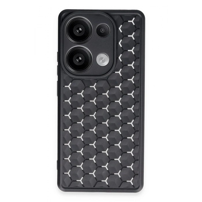 Durukar®   Redmi Note 13 Pro 5G Kılıf Petek Silikon Kapak - Siyah