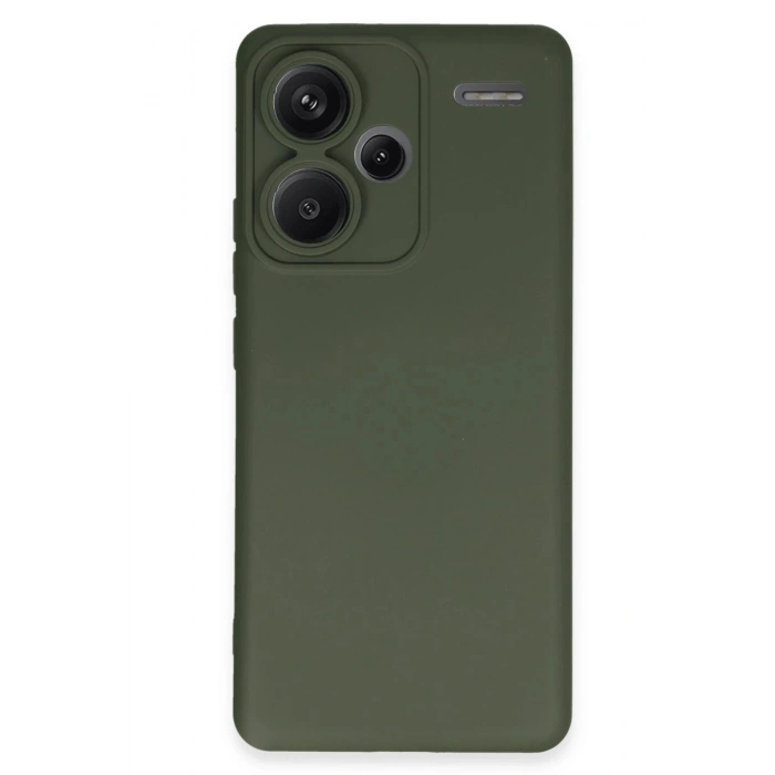 Durukar®   Redmi Note 13 Pro Plus Kılıf Nano içi Kadife Silikon - Koyu Yeşil