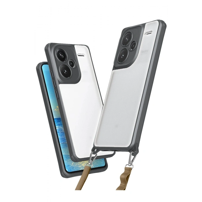 Durukar®   Redmi Note 13 Pro Plus Kılıf Penta Silikon Kılıf - Titan Gri
